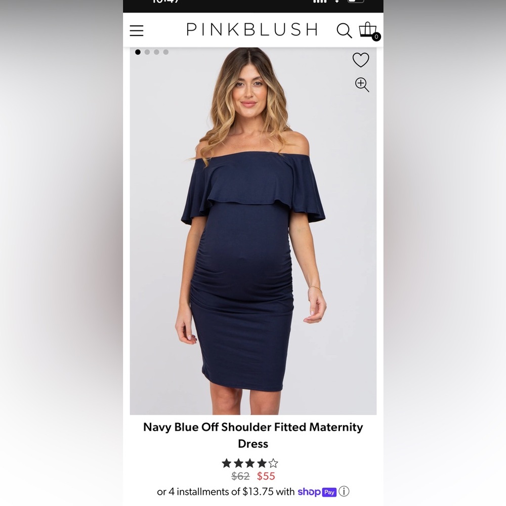 Dark green maternity dress, small